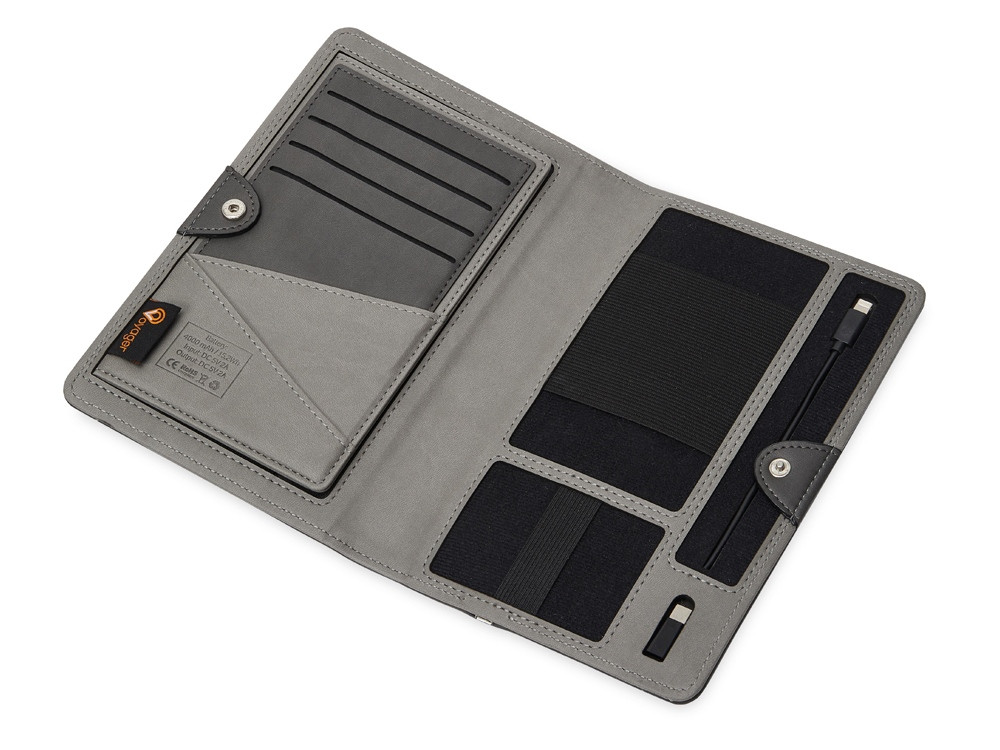 Органайзер с зарядным устройством Wanderer, 4000 mAh, серый - фото 4 - id-p225964406