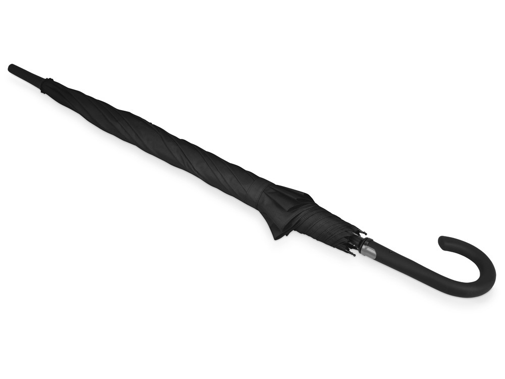 Зонт-трость Bergen, полуавтомат, черный - фото 3 - id-p225964414
