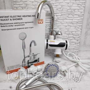 Электрический водяной душ с краном, Проточный водонагреватель-душ Instant Electric Heating Water Faucet - фото 1 - id-p225964391