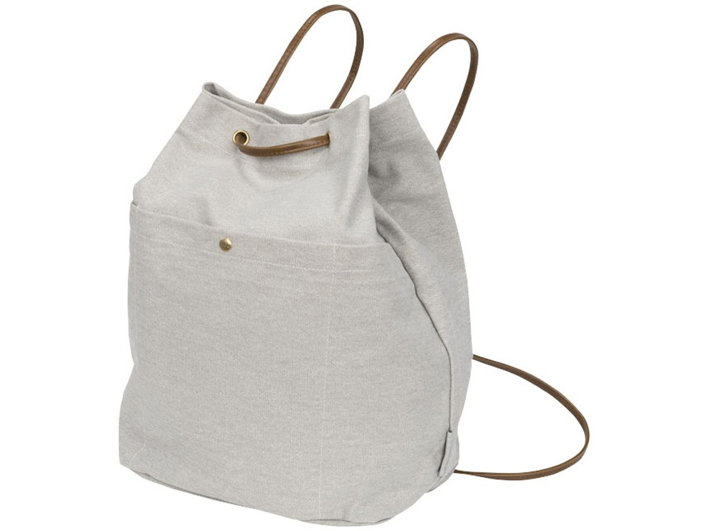 Рюкзак со шнурками Harper из хлопчатобумажной парусины, светло-серый - фото 1 - id-p225964430
