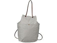 Рюкзак со шнурками Harper из хлопчатобумажной парусины, светло-серый, фото 2