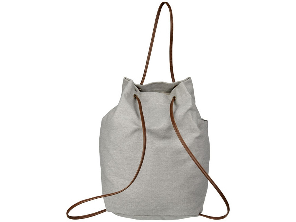 Рюкзак со шнурками Harper из хлопчатобумажной парусины, светло-серый - фото 3 - id-p225964430