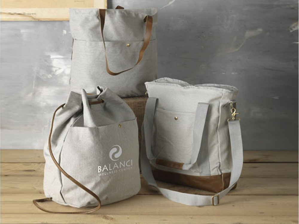 Рюкзак со шнурками Harper из хлопчатобумажной парусины, светло-серый - фото 4 - id-p225964430