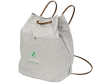 Рюкзак со шнурками Harper из хлопчатобумажной парусины, светло-серый, фото 3