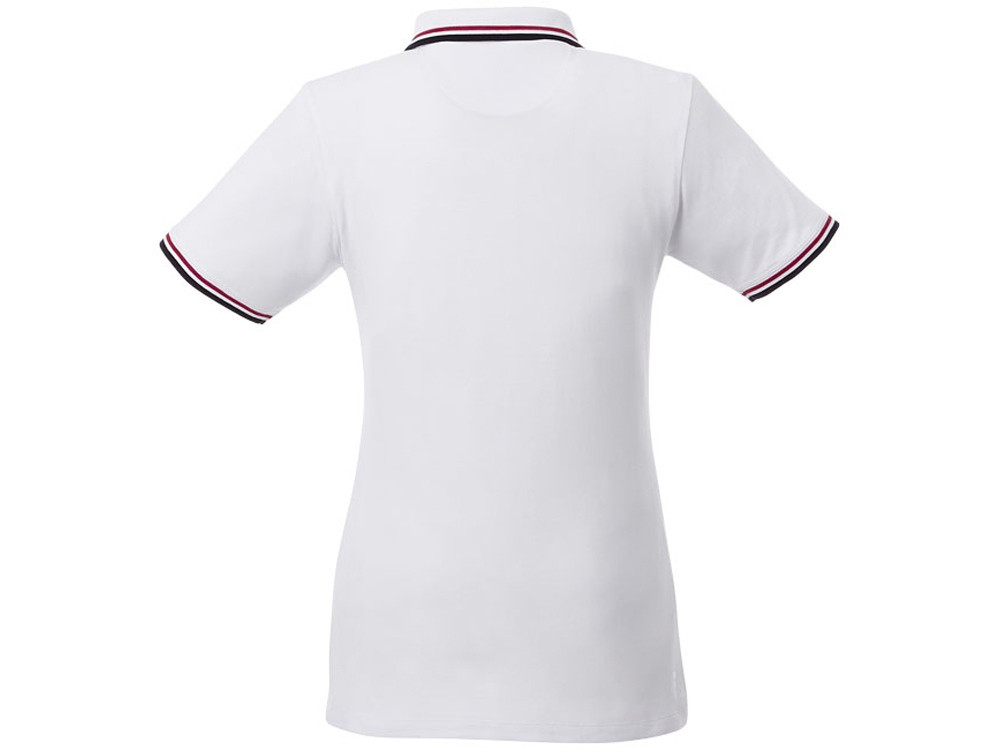 Женская футболка поло Fairfield с коротким рукавом с проклейкой, белый/темно-синий/красный - фото 3 - id-p225964432