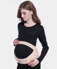 Универсальный бандаж для беременных Belly brace pelvic support shrink abdomen Бежевый размер M - фото 1 - id-p225925515