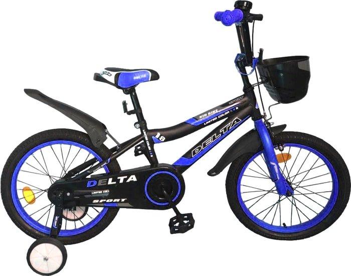 Детский велосипед Delta Sport 18 (черный/синий, 2019) - фото 1 - id-p225964584