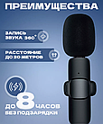 Беспроводной петличный микрофон для  Iphone (для записи сторис, ведения обзоров, диалогов, роликов) Iphone, фото 3
