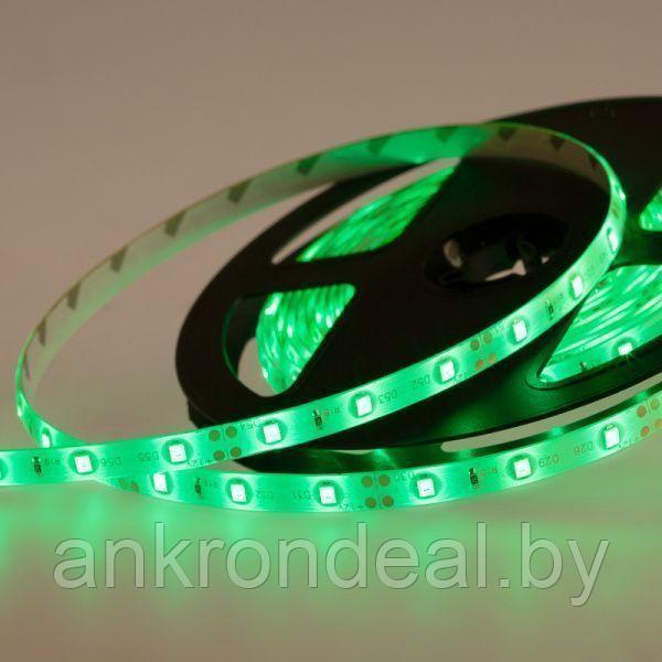 LED лента 5м силикон, 8 мм, IP65, SMD 2835, 60 LED/m, 12 V, цвет свечения зеленый LAMPER