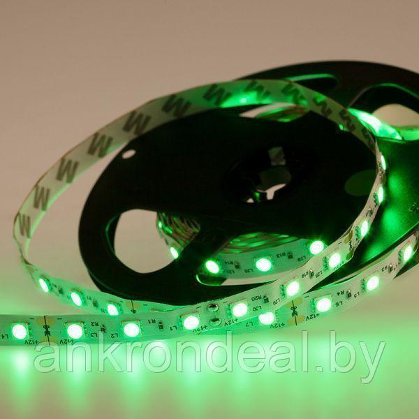 LED лента 5м открытая, 10 мм, IP23, SMD 5050, 60 LED/m, 12 V, цвет свечения зеленый LAMPER - фото 1 - id-p189671064