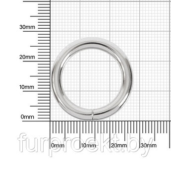 Кольцо №1 разьемн 4/20/28мм никель роллинг Р