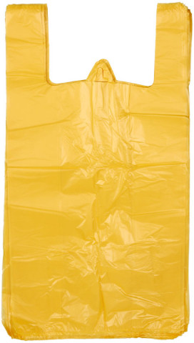 Пакет-майка «Феникс» 35+20*65 см, 15 мкм, 100 шт., желтый