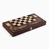 Шахматы деревянные 50х50 см "Морская карта", король h-9 см, пешка h-4.5 см, фото 3