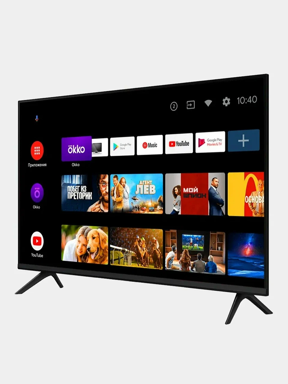 Телевизор Smart TV Q90 43s, 40" с FullHD разрешением, Android TV платформой, Bluetooth и Miracast - фото 2 - id-p225969942