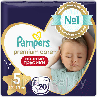 Подгузники-трусики детские Pampers Premium Care 5 Junior ночные - фото 1 - id-p225971243