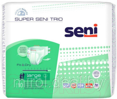 Подгузники для взрослых Seni Super Trio Large - фото 1 - id-p225971247