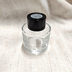 Флакон для диффузора круглый, 50 мл Черная крышка, фото 3