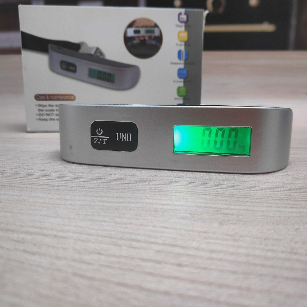 Портативные электронные весы (Безмен) Electronic Luggage Scale до 50 кг LED-дисплей / Багажные карманные весы - фото 5 - id-p225973073