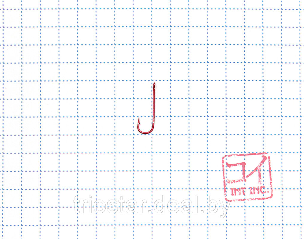 Крючок KOI "ROUND BEND", размер 10 (INT), цвет RED (10 шт.) - фото 1 - id-p225973240