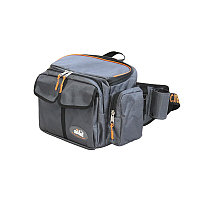 Сумка рыболовная "СЛЕДОПЫТ" Fishing Hip Bag T2, 27х23х17 см, цв. серый