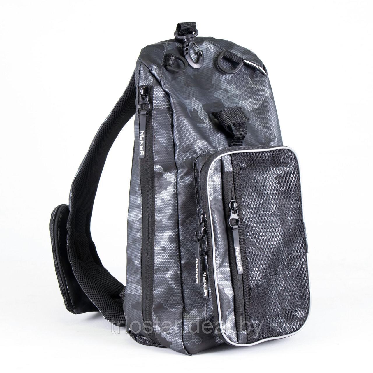 Сумка-рюкзак рыболовная "Yaman" Sling Shoulder Bag, 44х24х17 см, цв. серый камуфляж - фото 1 - id-p225973438