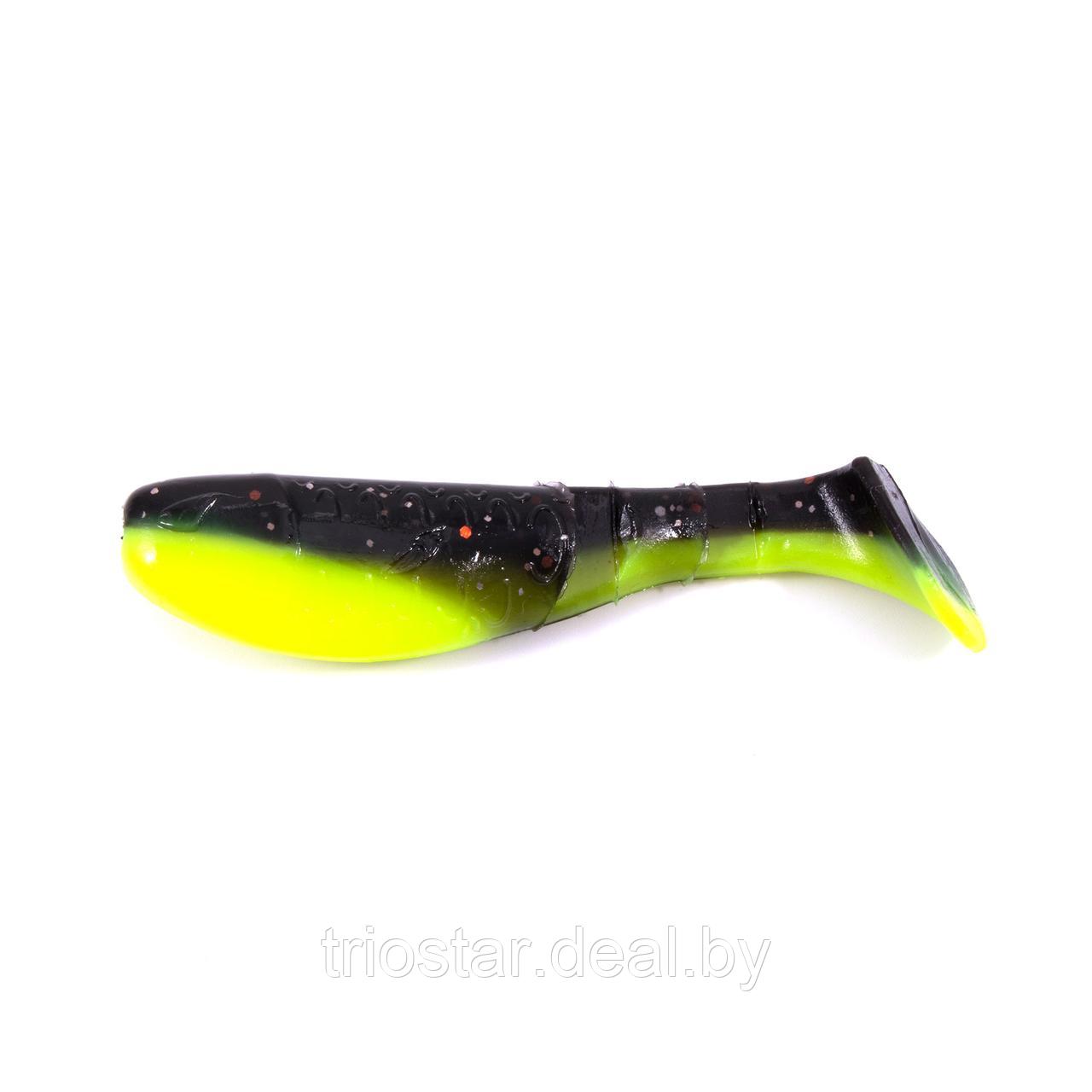 Виброхвост YAMAN PRO Boost Up, р.2,5 inch, цвет #32 - Black Red Flake/Chartreuse (уп. 6 шт.) - фото 1 - id-p225973481