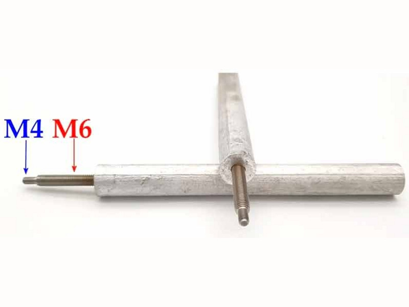 Анод магниевый для электрического водонагревателя Ariston AM460 / D=16 L=150 M4x7mm / M6x30mm - фото 1 - id-p139609533