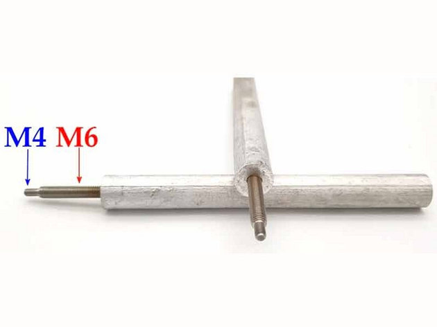 Анод магниевый для электрического водонагревателя Ariston AM460 (D=16 L=150 M4x7/M6x30, 65150813, AM405,, фото 2