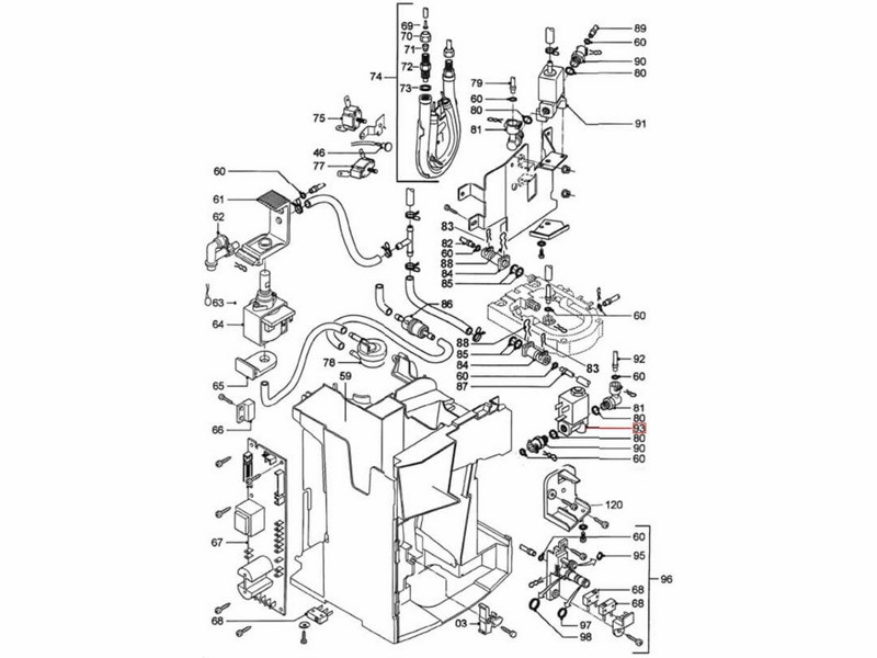 Клапан электромагнитный для кофемашины DeLonghi 5513225701 (5220VN2 7P11AIF, с переходниками, прокладками и - фото 6 - id-p35829023