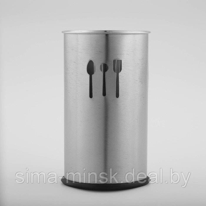 Подставка из нержавеющей стали для столовых приборов Доляна «Индия», 10,5×18 см - фото 2 - id-p225977084