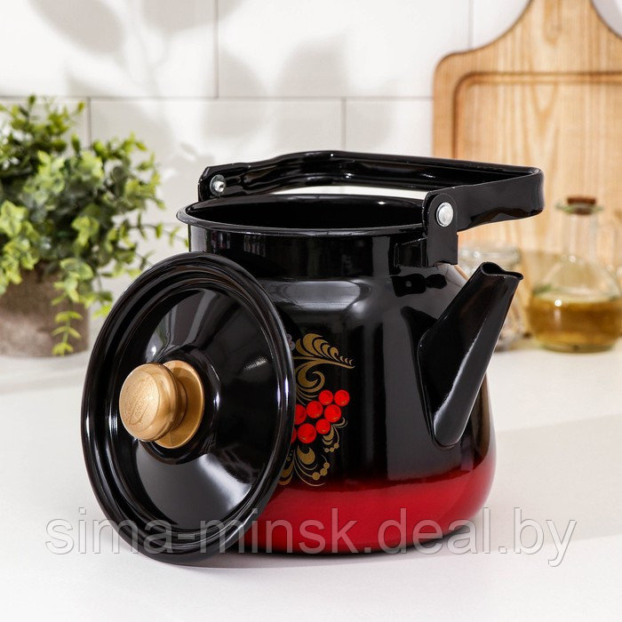Чайник «Рябинка», 3,5 л, индукция, цвет красно-чёрный МИКС - фото 2 - id-p225977114