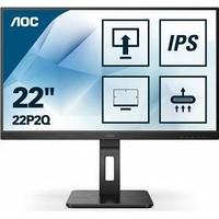 МОНИТОР 21.5" AOC 22P2Q Black с поворотом экрана (IPS, 1920x1080, 75Hz, 4 ms, 178°/178°, 250 cd/m, 50M:1,