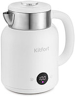 Чайник электрический Kitfort КТ-6196-2 1.5л. 2200Вт белый/серебристый (корпус: нержавеющая сталь)