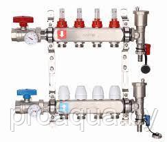 Коллектор (гребенка) в сборе Gappo на 5 выходов с расходомерами G422.5 - фото 1 - id-p225978767