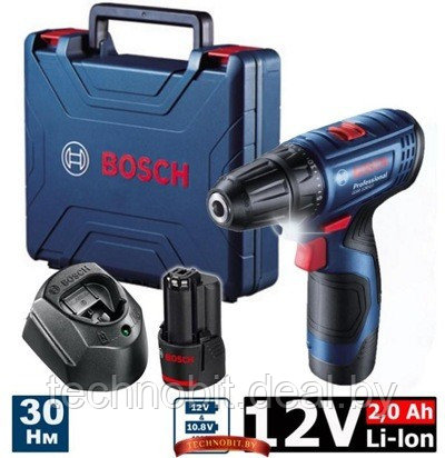 Аккумуляторная дрель-шуруповерт Bosch GSR 120-Li Professional (06019G8000) 2 акк. 2 А/ч, чемодан - фото 1 - id-p162641324