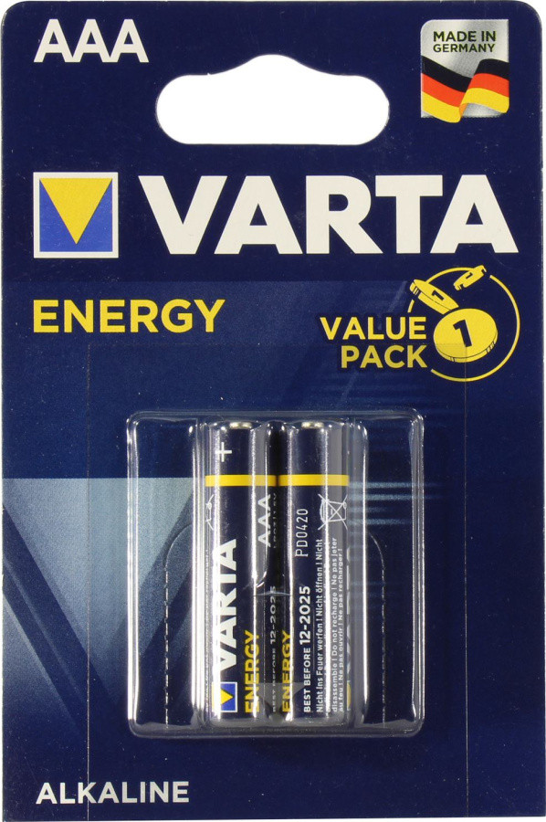 Элемент питания VARTA ENERGY MN2400-2 (LR03) Size"AAA" 1.5V щелочной (alkaline) уп. 2 шт - фото 1 - id-p225983423
