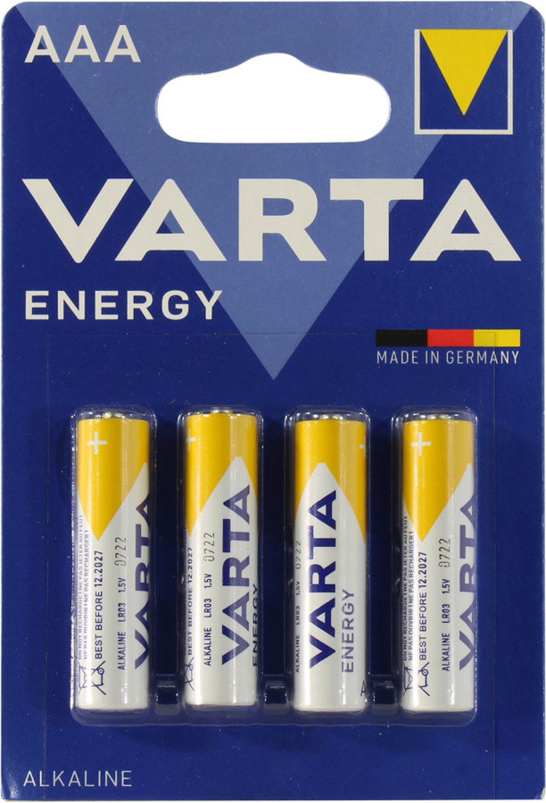 Элемент питания VARTA ENERGY MN2400-4 (LR03) Size"AAA" 1.5V щелочной (alkaline) уп. 4 шт - фото 1 - id-p225983424