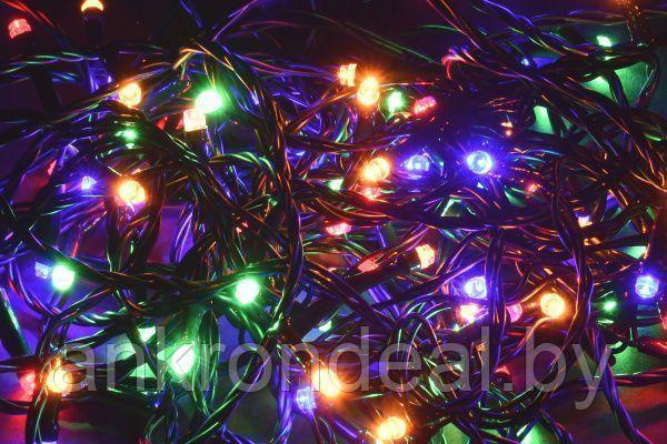LIGHTING Гирлянда нить 5м 50 светодиодов RGB IP20 зеленый шнур 1,5м 230В контроллер 8 сцен IEK - фото 1 - id-p225982348