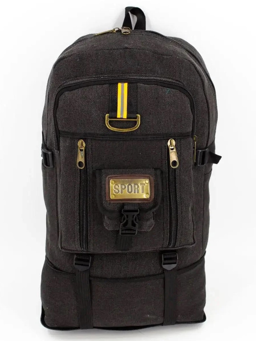 Рюкзак туристический, походный 60л+ чёрный - фото 1 - id-p200405907