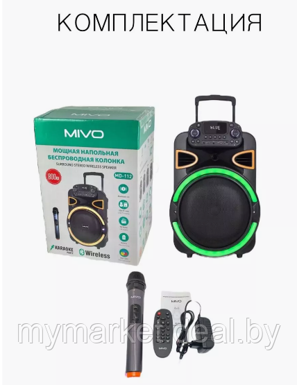 Акустическая колонка напольная Bluetooth с микрофоном Mivo MD-112 - фото 8 - id-p225989121