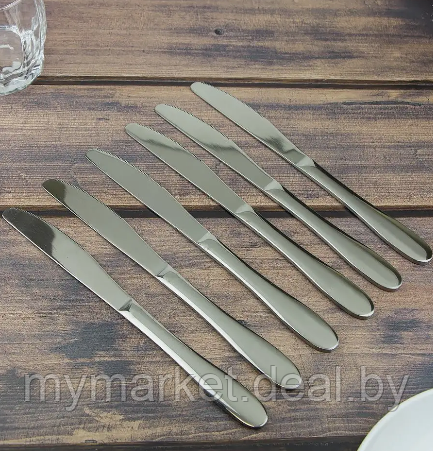 Ножи столовые из нержавеющей стали Hong Li 6 штук - фото 5 - id-p225989574