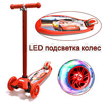 Самокат трехколесный детский для мальчиков Scooter Maxi Тачки