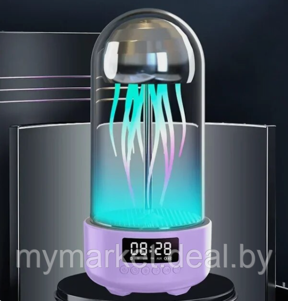 Беспроводная колонка, светильник-ночник медуза (с LED подсветкой) - фото 1 - id-p225989581