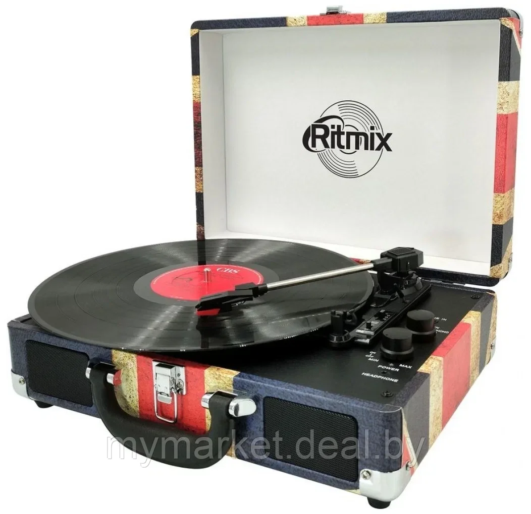 Виниловый проигрыватель Ritmix LP-120B "UK - FLAG" - фото 1 - id-p225989198