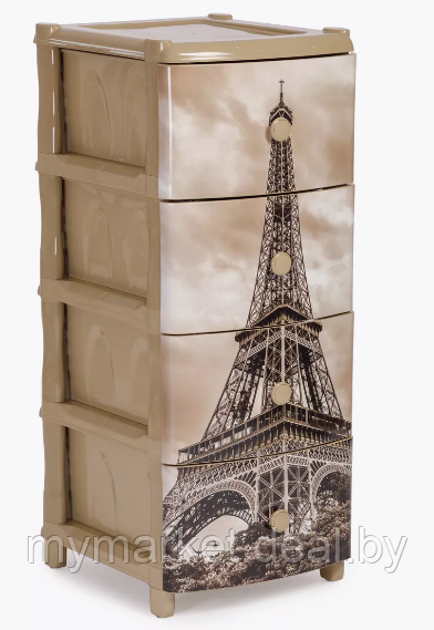 Комод с ящиками пластиковый Эйфелева башня - фото 2 - id-p225989332