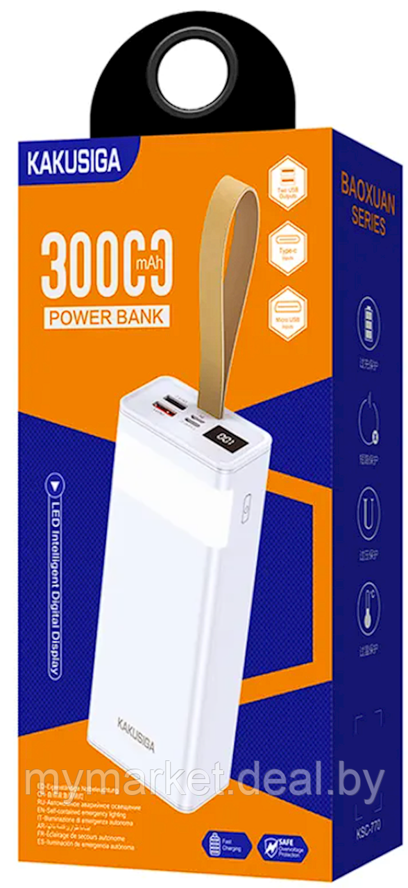 Повербанк Power Bank 30000 mah KAKUSIGA KSC-770 - фото 7 - id-p225989382