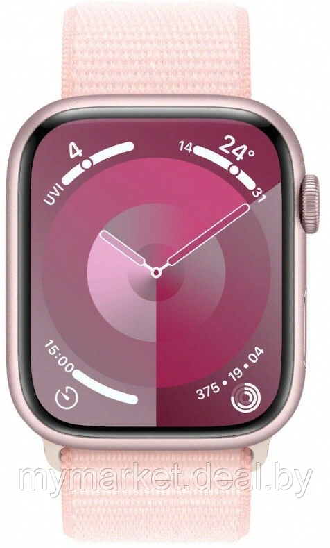 Смарт-часы Apple Watch Series 9 41мм Sport Loop MR953LL/A Розовые - фото 2 - id-p225989386