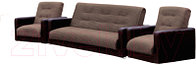 Комплект мягкой мебели Экомебель Лондон рогожка микс 187x120 (коричневый)