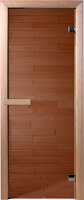 Стеклянная дверь для бани/сауны Doorwood Бронза 190x70.6 (коробка хвоя)