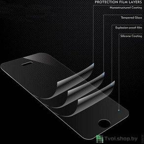 Защитное стекло для Apple iPhone 5/5s с полной проклейкой (Full Screen), черное, фото 2